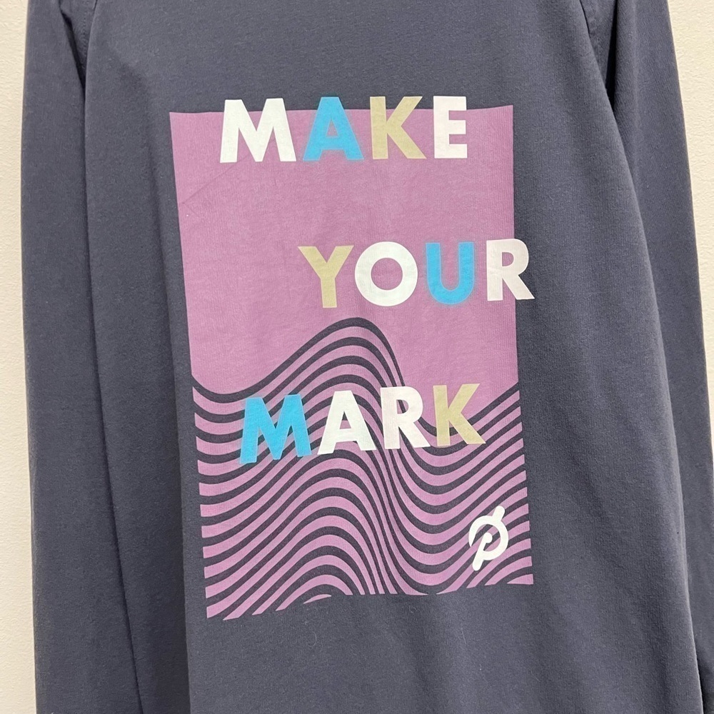 Peloton Womens Plus Blue Purple Long Sleeve Half Zip Make Your Mark Hoodie Sz 1X - Picture 12 of 12